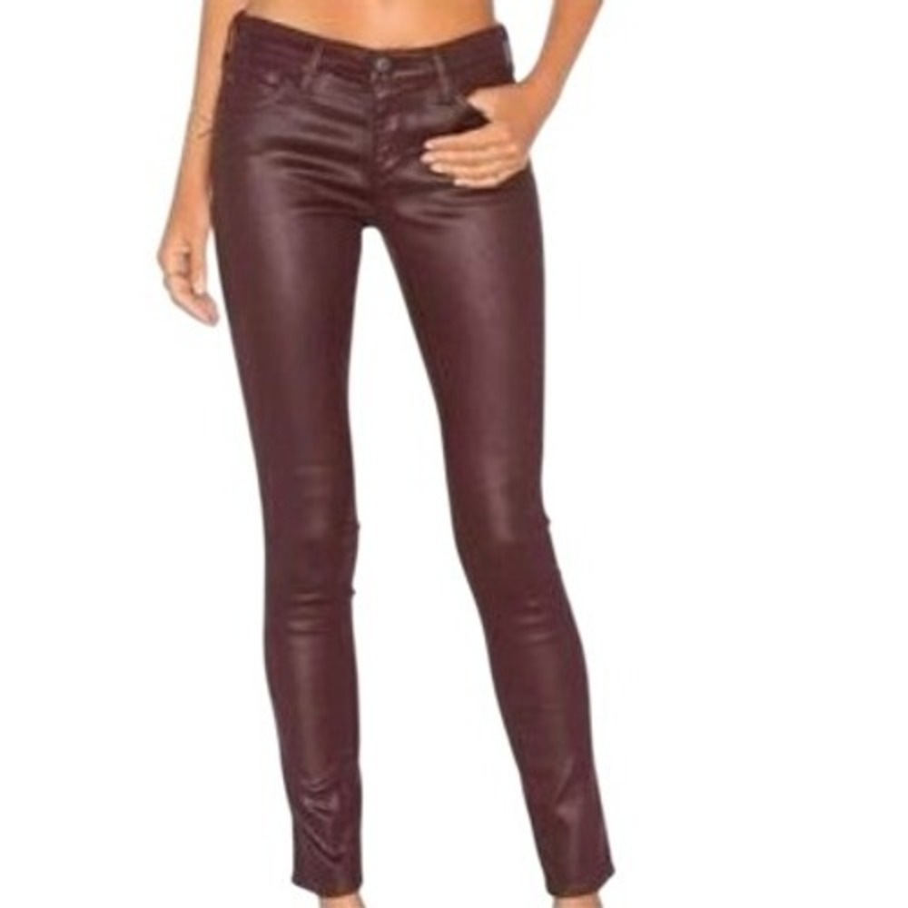 AG ADRIANO GOLDSCHMIED Women's 27R Maroon Absolute Legging Extreme‎ Skinny Jeans